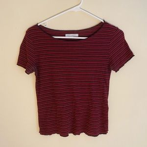 Don’t Ask Why Striped Cropped Baby Tee